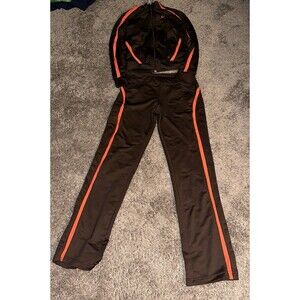 Nike brown and orange zip up vintage y2k set